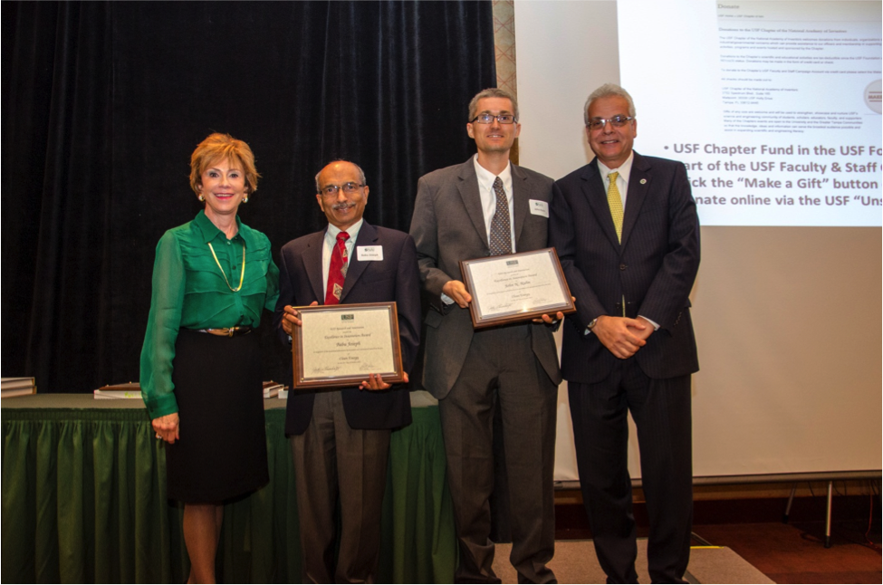 Judy Genshaft, Babu Joseph, John Kuhn, and Paul Sanberg (Photo: Aimee Blodgett).